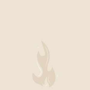 An animated image of a simple flame that gradually transforms into a tree with leaves budding and growing.